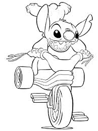 Free printable stitch coloring pages. Stitch Riding Bike In Lilo Stitch Coloring Page Download Print Online Coloring Pages For Free Color Nimbus