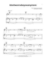 Billie Eilish Idontwannabeyouanymore Sheet Music Notes Chords Score Download Printable Pdf Billie Eilish Sheet Music Sheet Music Notes