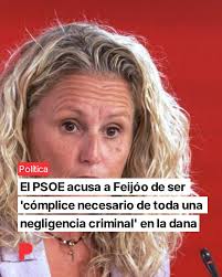 Montse Mínguez del PSOE carga contra Feijóo, acusándolo de complicidad en  la tragedia de la dana. La política requiere verdad, no engaños.