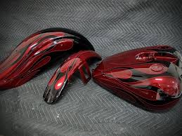 Black And Red Motorcycle Paint Jobs Harley Red Black Flames Custom Motorcycle Paint Jobs Motorcycle Paint Jobs Motorcycle Painting