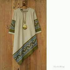 Untuk menyambut hari batik nasional, tentunya kamu harus menyiapkan. Asimetris Long Tunic Pakaian Semi Formal Desain Blus Baju Atasan Wanita
