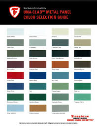 Firestone Color Chart Sheet Metal Supply