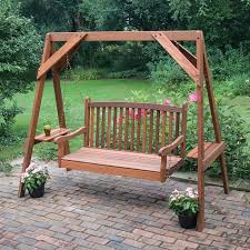 Patio swings spending time on a patio swing is the ultimate relaxing weekend activity. Swing For Backyard With Side Tables Garden Swing Seat Porch Swing Frame Backyard Seating