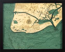 Cape May New Jersey 3 D Nautical Wood Chart 16 X 20