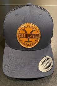 Yellowstone Dutton Ranch Hat Authentic Snapback Navy Round Etsy Yellowstone Dutton Ranch Leather Patches Leather Idea