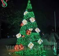 Shopping Mall Decoration Big 3D Christmas Tree LED Motif ...