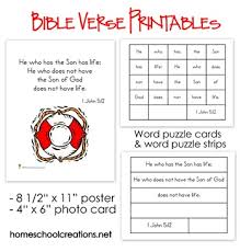 Elementary Bible Verse Printables
