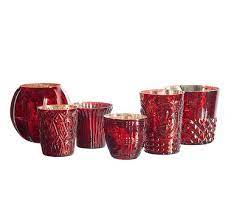 Root candles offers a selection of votive candle holders to use while burning our 20 hour beeswax blend votives. Eclectic Mercury Votive Holders Red Set Of 6 Candle Holder Pottery Barn