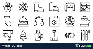 30 Premium Vector Icons Of Winter Designed By Nawicon Icon Set Design Winter Design Icon