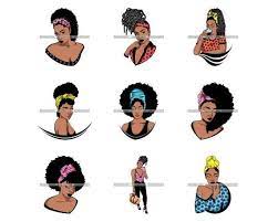 Bundle 9 Afro Woman Svg Turban Head Wrap Scarf Headscarf Etsy In 2021 Turban Headwrap Head Wraps Afro Women