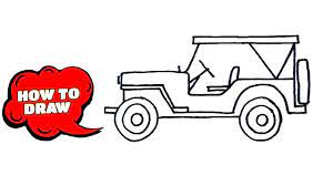 How To Draw A Jeep Drawing Side View Step By Step Jeep Drawing Drawing Tutorial Easy Easy Drawings