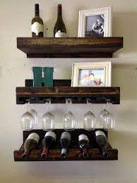 Set Of 3 Floating Wine Bar Free Shipping By Urbanwooddesigns 149 00 Wine Glass Shelf Wine Shelves Rustic Luxe