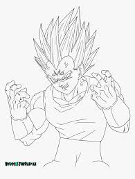 Vegeta first appeared in the manga chapter 204 sayōnara son gokū was first released in the weekly magazine shonen jump on december 19, 1988. Dragon Ball Z Majin Vegeta Coloring Pages Printable Dragon Ball Z Vegeta Coloring Pages Hd Png Download Transparent Png Image Pngitem