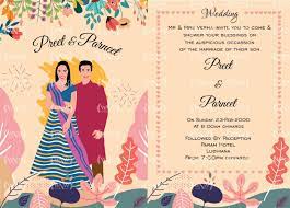 A Little Floral Little Colorful Follow The Trend Of Whatsappweddinginvite Make Your Bi Indian Wedding Invitations Invitations Wedding Invitation Cards
