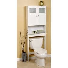 Zenna Home Over The Toilet Bathroom Storage Spacesaver With 2 Door Cabinet And Glass Windows White Walmart Com Bathroom Space Saver Bathroom Storage Bathroom Storage Over Toilet