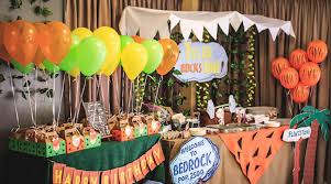 I recommend for babies not walking yet to order the shorts in the fleece fabric. Kara S Party Ideas Flintstones Inspired Birthday Party Kara S Party Ideas