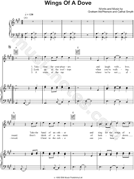 Madness Wings Of A Dove Sheet Music In A Major Download Print Sheet Music Vintage Sheet Music Music