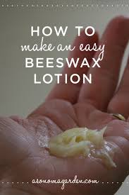 how to make a simple beeswax lotion