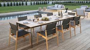Carver Dining Table And Sway Chairs From Gloster Furniture Gloster Outdoor Furniture Outdoor Furniture Sets Gloster Furniture