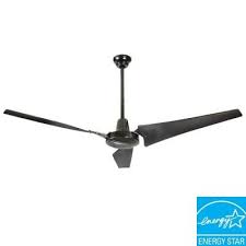 Hampton Bay Industrial 60 In Indoor Black Energy Star Ceiling Fan 26629 For The Home Star Ceiling Ceiling Fan Energy Star
