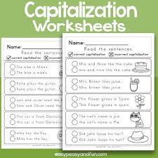 Find The Correct Sentence Capitalization Worksheets Reading Comprehension Capitalization Worksheets Comprehension