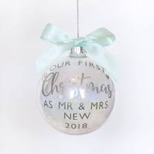 Mr and mrs gray wanted to spend the summer in the country. Personalised First Christmas As Mr Mrs Luxury Glass Bauble