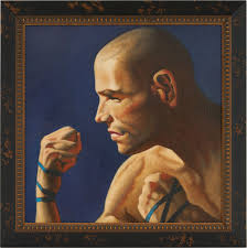 John Woodrow Kelley O/C Painting of a Greek Boxer sold at auction