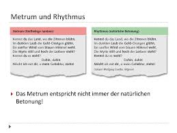 Plural jamben) ist in der quantitierenden antiken verslehre ein aus zwei verselementen bestehender versfuß, bei dem einem breve (kurz/leicht) ein longum (lang/schwer) folgt, notiert als ◡—. Ppt Lyrik Powerpoint Presentation Free Download Id 6349069