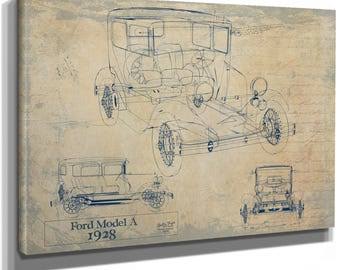Ford Model T Patent Art Poster: Automobilia Blueprint, Engine Diagram - Etsy