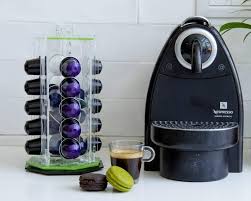 Clear Nespresso Original Capsules Holder Carousel Rotate Etsy In 2020 Capsule Holder Nespresso Coffee Pod Storage