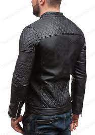 Athletic Slim Fit Bodybuilder Mens Lamb Skin Black Leather Jacket Coat All Sizes Muzhskie Kozhanye Kurtki Bajkerskaya Kurtka Kozhanaya Kurtka