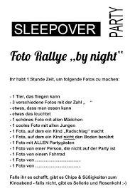 Foto Rallye Sleepover Party Sw Blanko Vorschau Teenager Geburtstagsparty Teenager Geburtstag Geburtstagsspiele