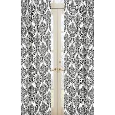 Black And White Damask Curtains Sweet Jojo Designs Isabella Damask Window Panels In Black White Set Of 2 Wayfair Damask Curtains White Window Panels White Damask