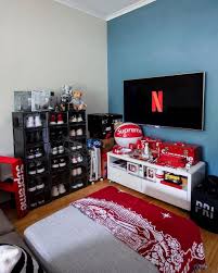 No hypebeast room is complete without a desk setup to go with it. Crep Protect On Instagram Home Sweet Home Lifeofkalo Crepprotect Hypebeast Room Bedroom Decor Design Sneakerhead Room