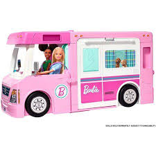 Barbie Estate 3 In 1 Dreamcamper Vehicle With Pool Truck Boat And 50 Accessories Walmart Com Barbie Playset Barbie Dolls