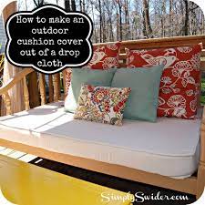 How To Make An Outdoor Cushion Cover Out Of A Drop Cloth Outdoor Cushion Covers Diy Outdoor Cushions Outdoor Cushions