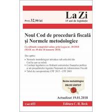 Abonare la blog via email. Noul Cod De Procedura Fiscala Si Normele Metodologice De Aplicare Cod 653 Editie Actualizata 19 01 2018