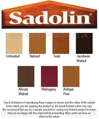 Sadolin Exterior Wood Stain Colour Chart Www