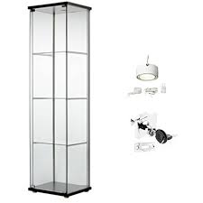 Ikea Detolf Glas Curio Vitrine Schwarz Abschliessbar Licht Und Schloss Inklusive Walmart Com Abschliessbar Curio Detol In 2020 Ikea Detolf Glass Cabinet Doors Ikea
