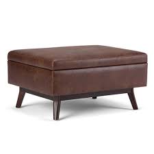 Gdf studio tucson brown leather storage ottoman coffee table by gdfstudio (34) $317. 34 Ethan Coffee Table Storage Ottoman Distressed Saddle Brown Wyndenhall Target