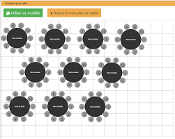 Modele Plan De Table Avec Des Tables Rondes De Diametre 1 80m Pour 100 Personnes Placarddemesas Planodemesa Planodeme Seating Plan Table Planner Table Plans