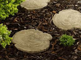 Log Stepping Stone Stone Garden Paths Garden Stepping Stones Bark Chippings Garden