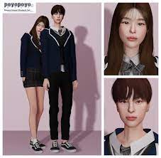When going back to this older game, mods are essential to having the best experience. Poyopoyo Korean School Students Sims Set The Sims 4 Catalog