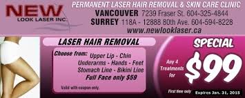 The excel hr delivers 21st century technology treating a wide range of skin types safely and effectively for permanent hair reduction. Laser Hair Removal 99 00 At New Look Laser Inc Health Beauty Salons Coupons Surrey Bc Couponsbc Ca