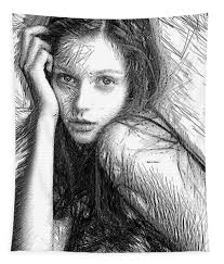 Love me Tender Tapestry by Rafael Salazar