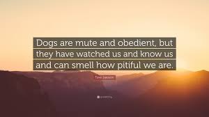 By riphath stop that, they watch us. Tove Jansson Quote Dogs Are Mute And Obedient But They Have Watched Us And Know Us