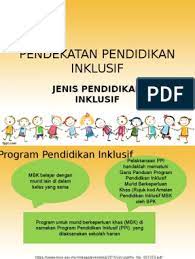 Program pendidikan inklusif (ppi) telah menjadi matlamat kepada usaha murni untuk member 8.0 rumusan cadangan/garis panduan ini adalah satu usaha untuk melihat pelaksanaan program (1997). Jenis Pendidikan Inklusif Pengenalan Kimah