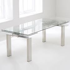 Buy modern, contemporary glass dining table and 6 chairs. Lunar Glass Extending Dining Table With 8 Harvey White Chairs Robson Furniture