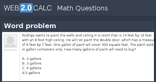 It describes the steps to measure all of the walls, ceiling and floor in a very easy way to follow. View Question Word Problem