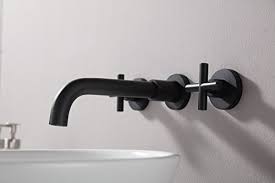 This wall mount faucet is elegant yet so heavy and durable. Sitges Matte Black Bathroom Faucet Double Handle Wall Mount Bathroom Sink Faucet And Rough In Valve Included Matte Farmhouse Goals